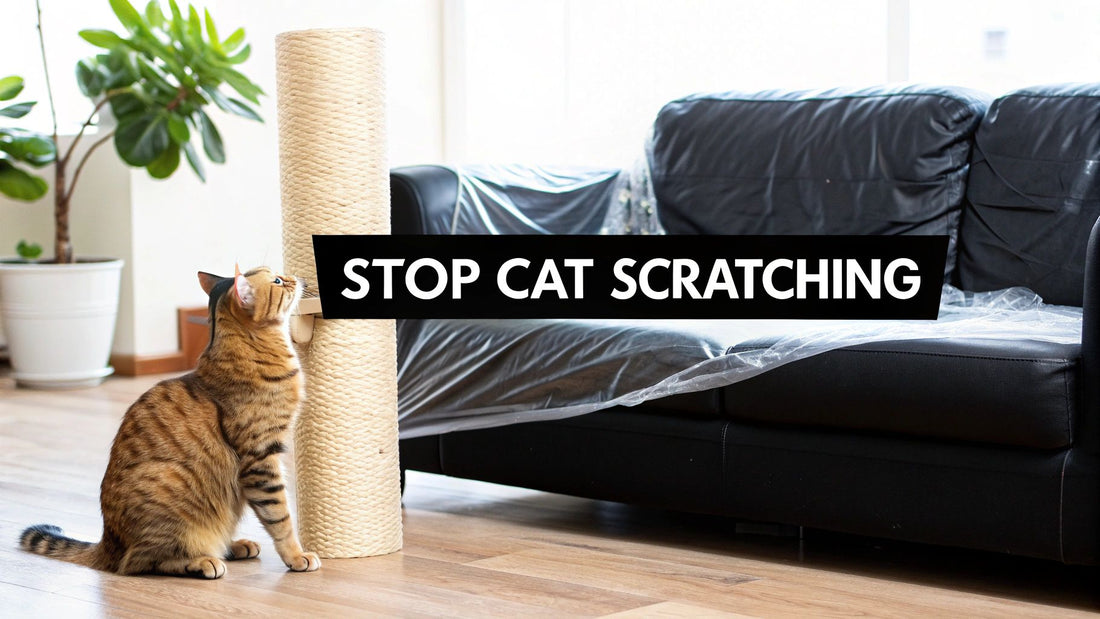 how to stop cat scratching furniture: Quick guide that works